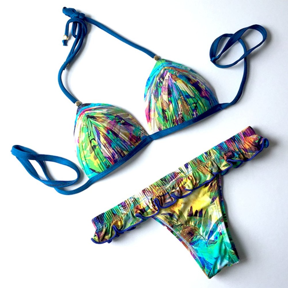 NWOT Enseada Brazilian Tropical Bikini Set